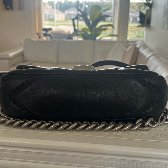 Marc Jacobs J Marc Black Quilted Mini Shulder/Crossbody Bag with Silver Chain - Picture 8 of 11